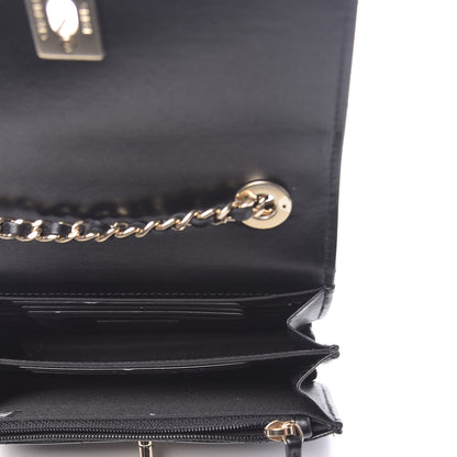 Chanel Lambskin Quilted Mini Trendy CC Wallet On Chain WOC Black 5 of 13
