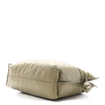 Loewe Shiny Nappa Lambskin Puffer Flamenco Knot Clutch Clay Green 9 of 11