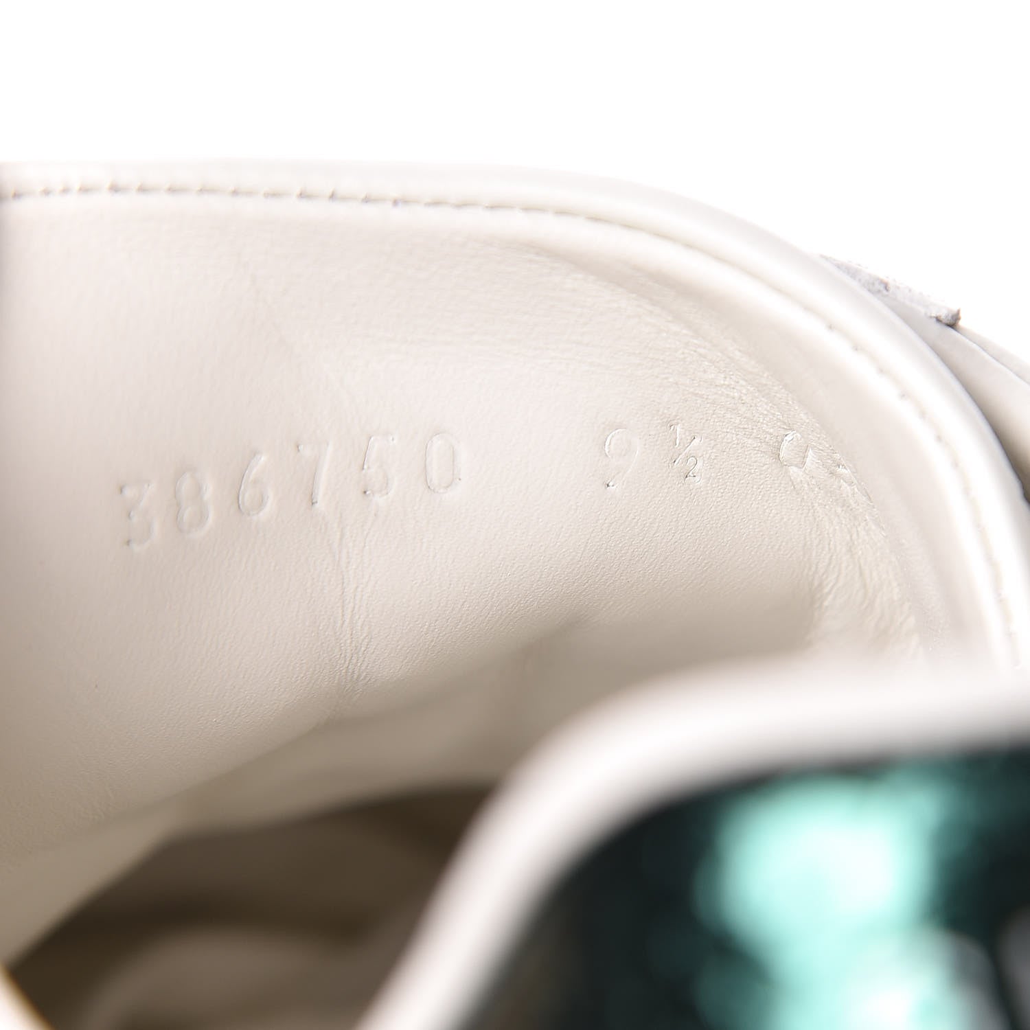 Gucci Calfskin Ayers Web Bee Star Embroidered Mens Ace Sneakers 9.5 White Green 9 of 10