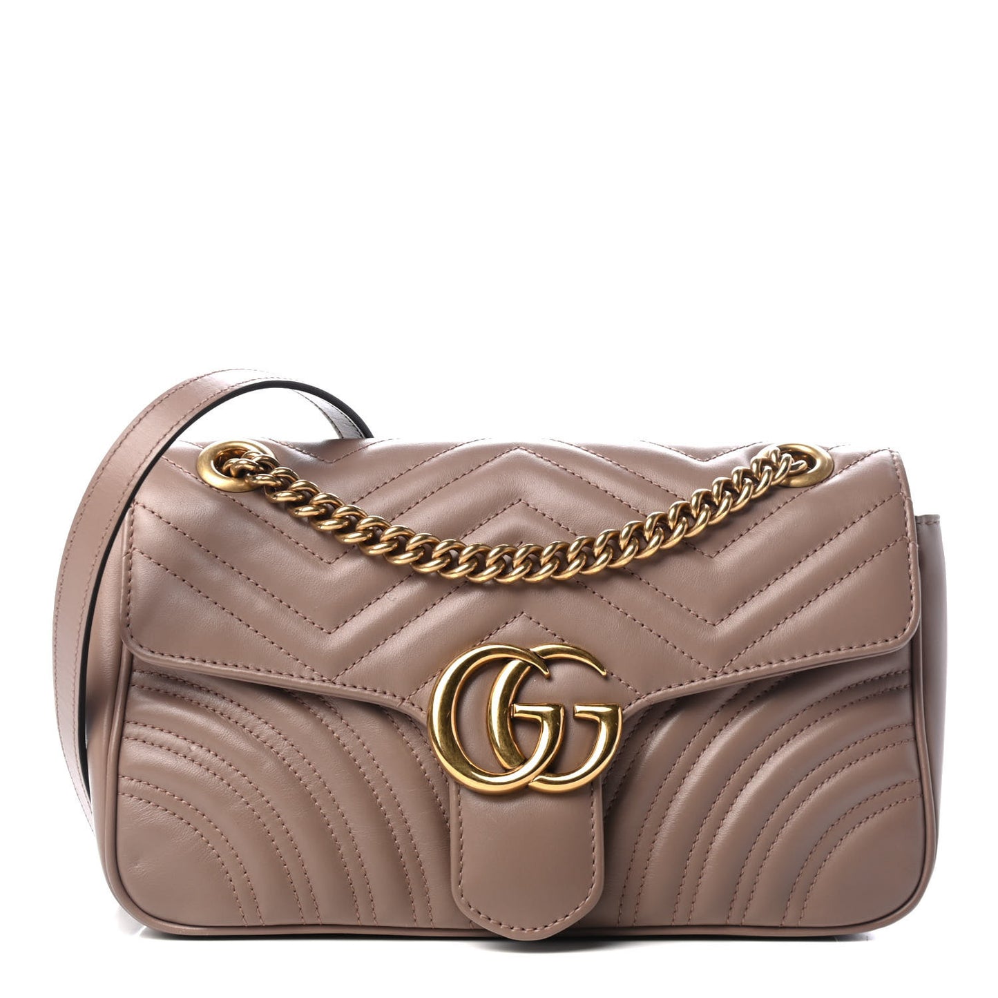 Calfskin Matelasse Small GG Marmont Shoulder Bag Porcelain Rose