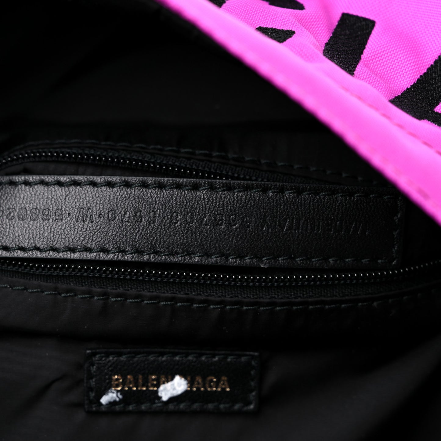 Sport Nylon Logo Embroidered S Wheel Backpack Fuchsia Black