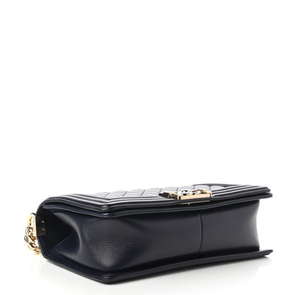 Chanel Lambskin Quilted Medium Boy Flap Dark Navy 4 of 11