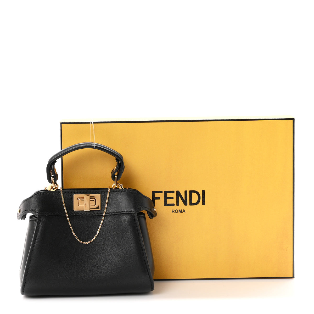 Fendi Nappa Nano Peekaboo Satchel Black 11 of 11
