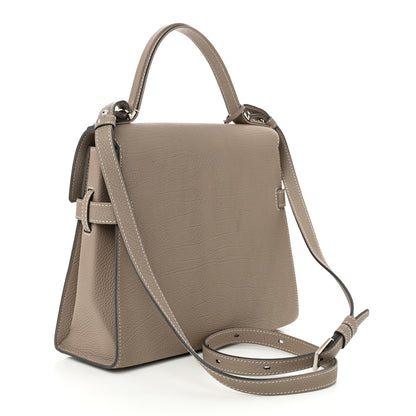 Delvaux Crispy Calfskin MM Tempete Satchel Tourterelle 4 of 11