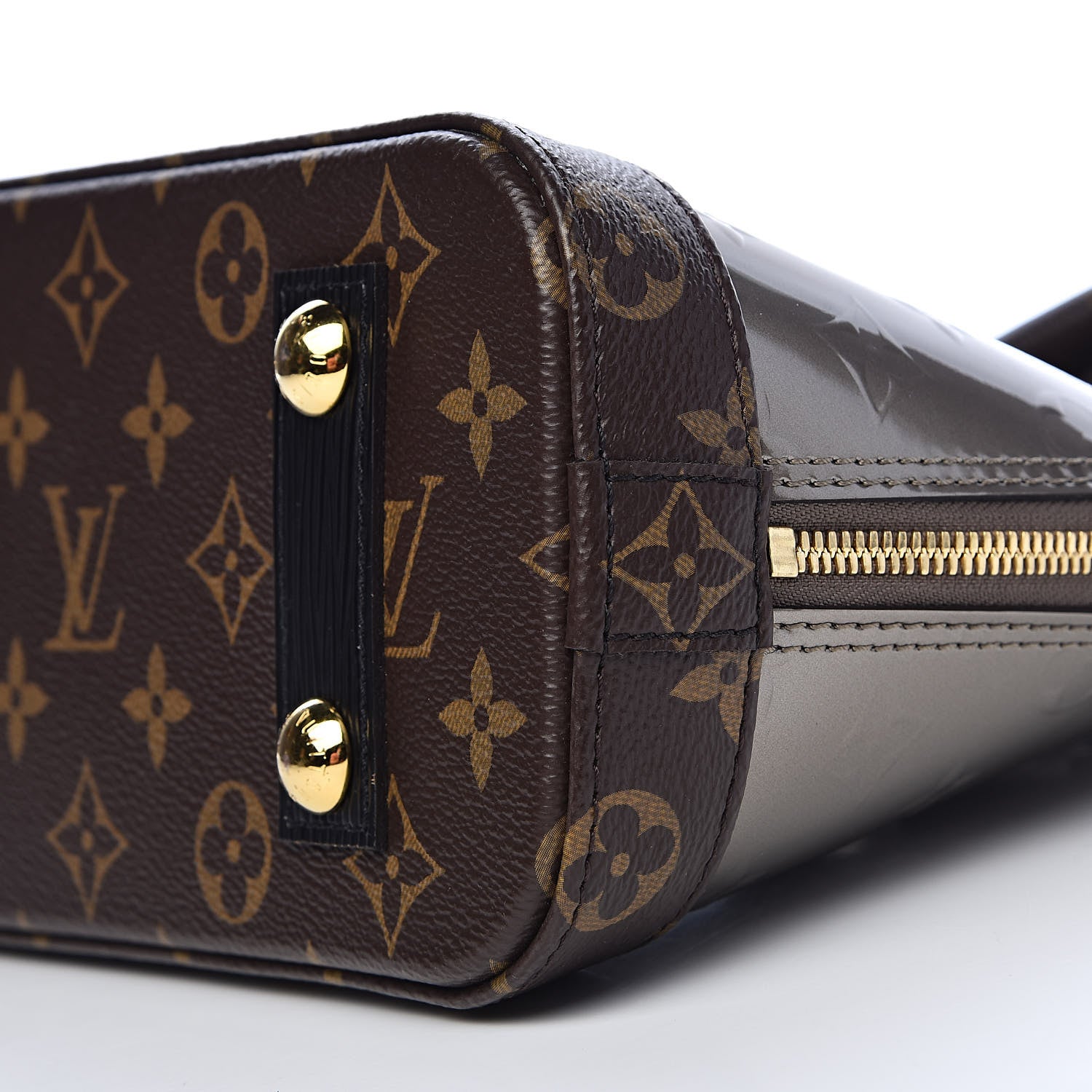 Louis Vuitton Vernis Epi Monogram Alma BB Champagne Metallise 8 of 10