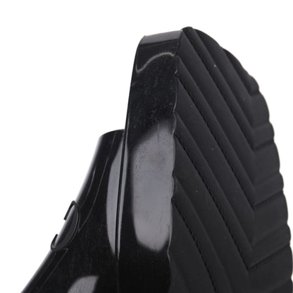 Gucci Rubber Gucci Logo Womens Platform 20/60mm Slide Sandals 40 Black 10 of 14