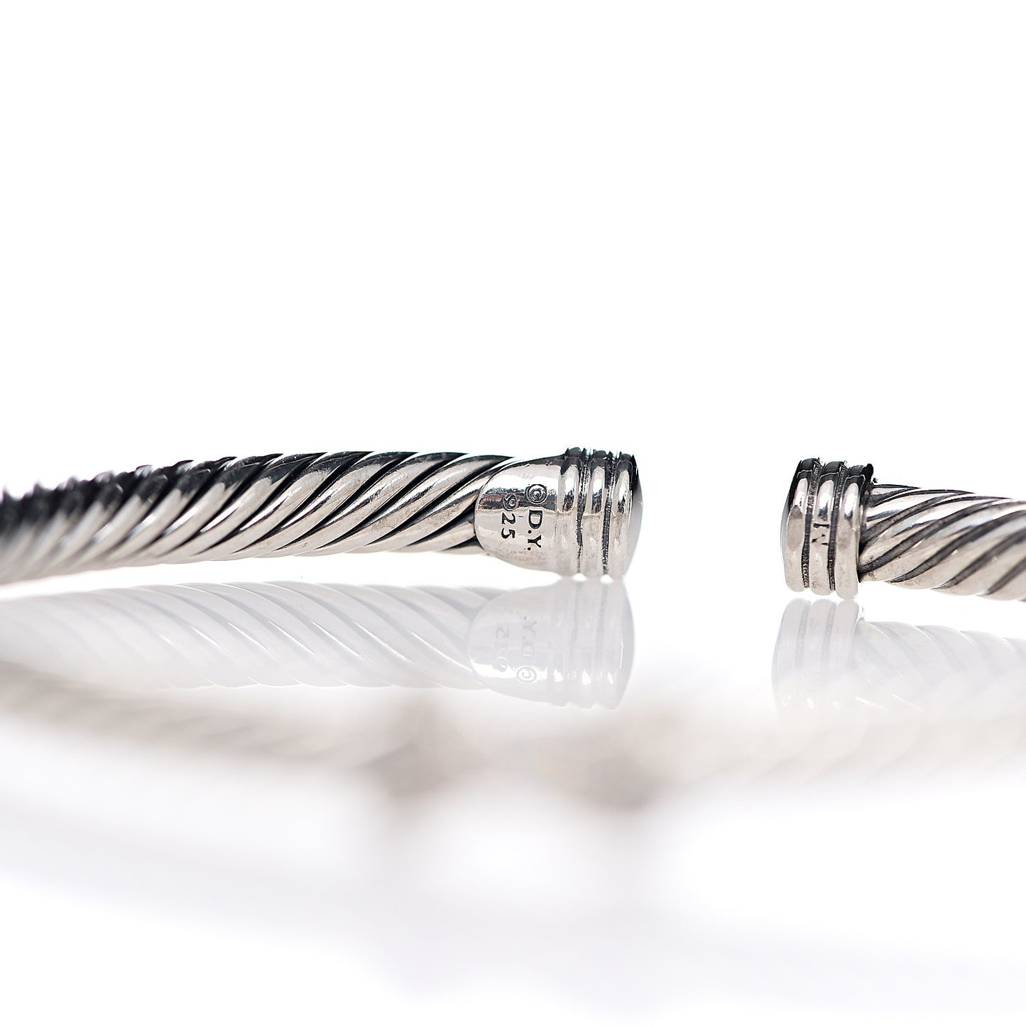 Sterling Silver Diamond 4mm X Cable Bracelet