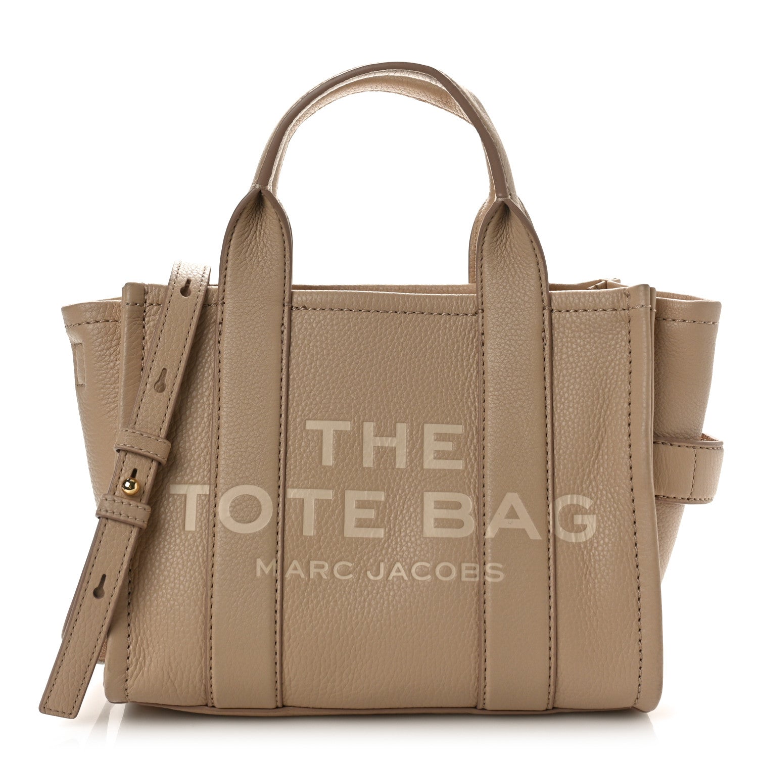 Marc Jacobs Grained Calfskin Small The Tote Camel 1 of 8
