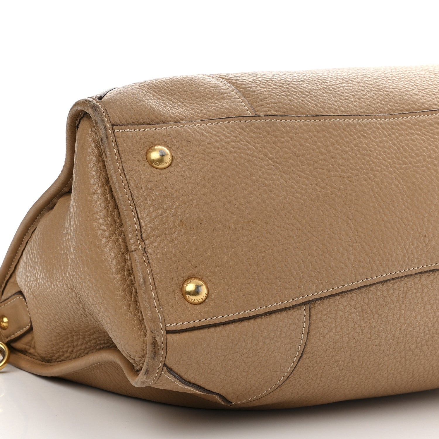 Prada Vitello Daino Shopping Satchel Caramel 9 of 20