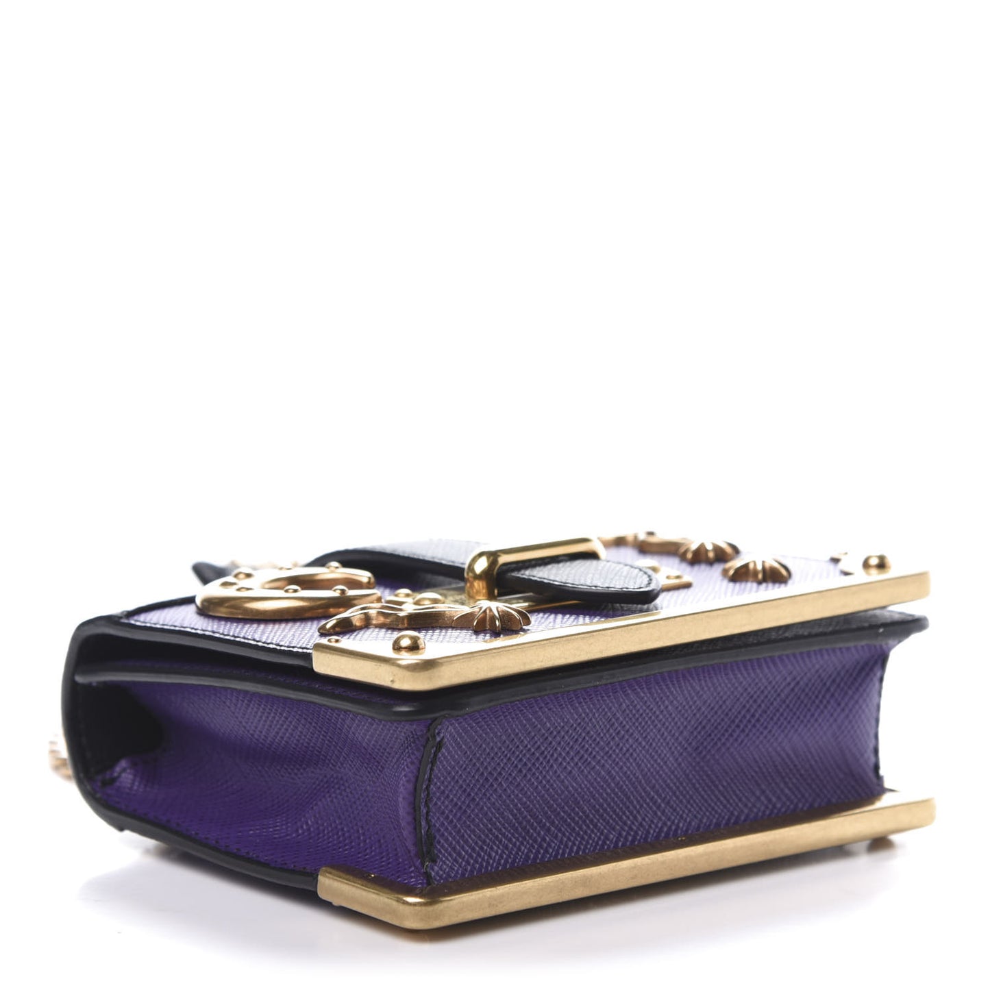 Saffiano Astrology Mini Cahier Bag Viola Black