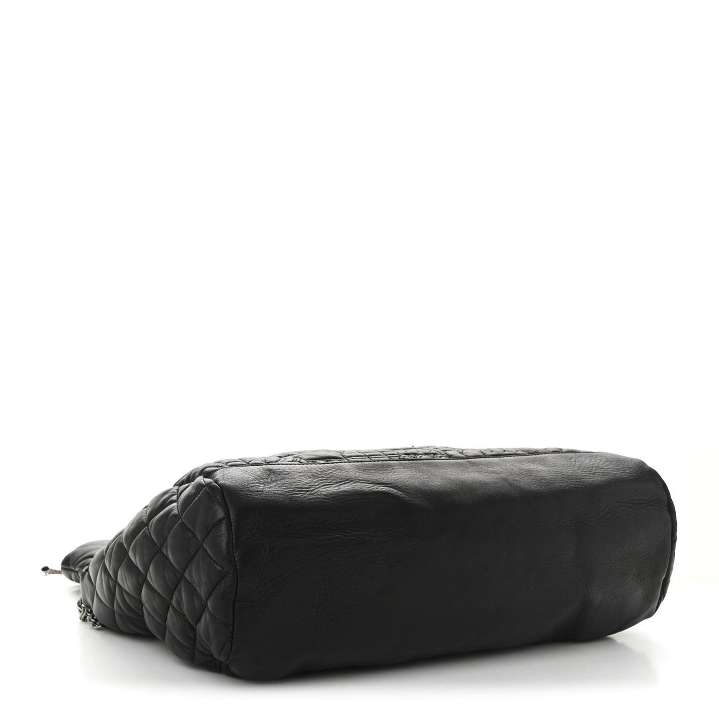 Lambskin Quilted Large Paris Moscou Red Square Bag Black