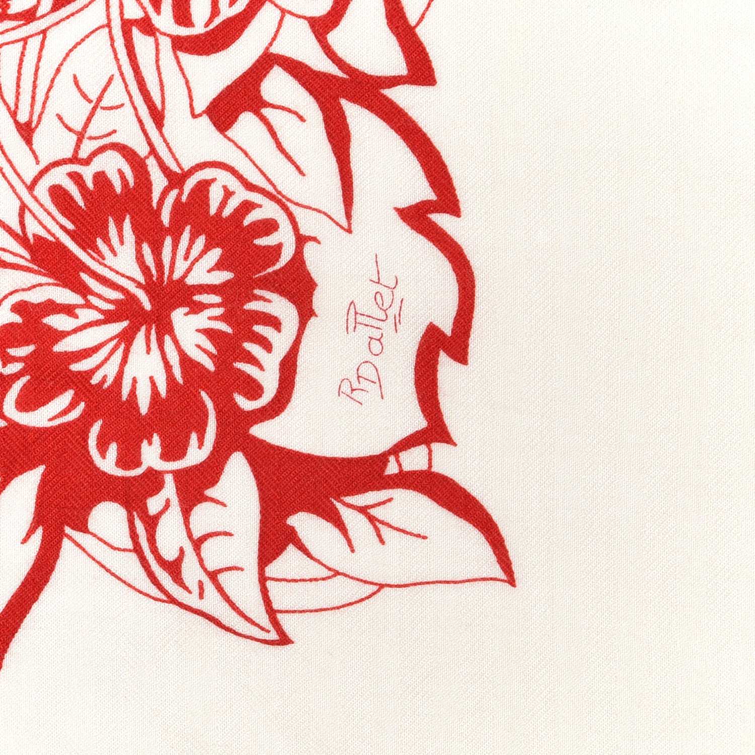 Hermes Cashmere Silk Jungle Love Tattoo Shawl 140 White Rouge 3 of 5