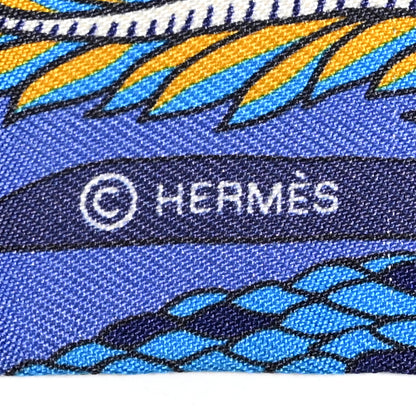 Hermes Silk Exposition Universelle Twilly Bleu Jaune Vif Rouge 4 of 7