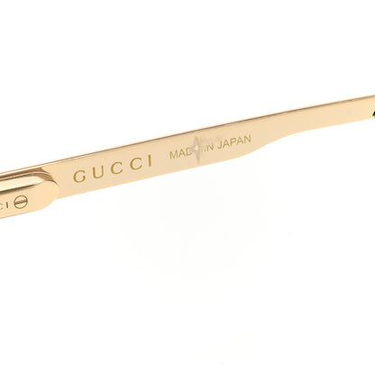 Gucci Metal Acetate Navigator Frame Sunglasses GG1223S XL Gold 6 of 8