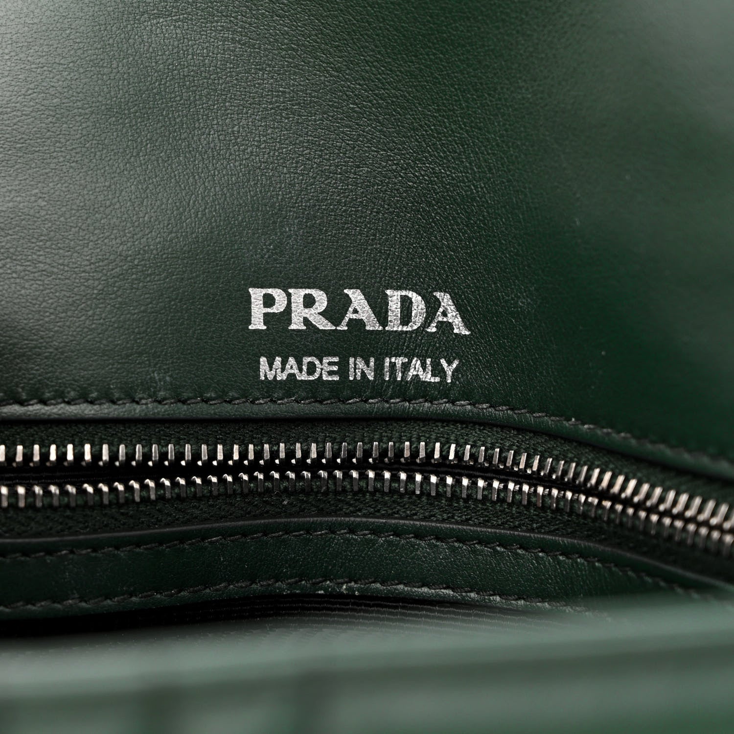 Prada Soft Calfskin Impunture Diagramme Medium Chain Flap Shoulder Bag Smeraldo 6 of 12