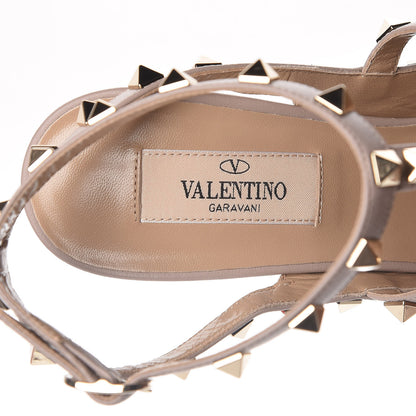 Valentino Garavani Patent Nappa Rockstud Ankle Strap 100mm Pumps 38 Orange Poudre 7 of 9