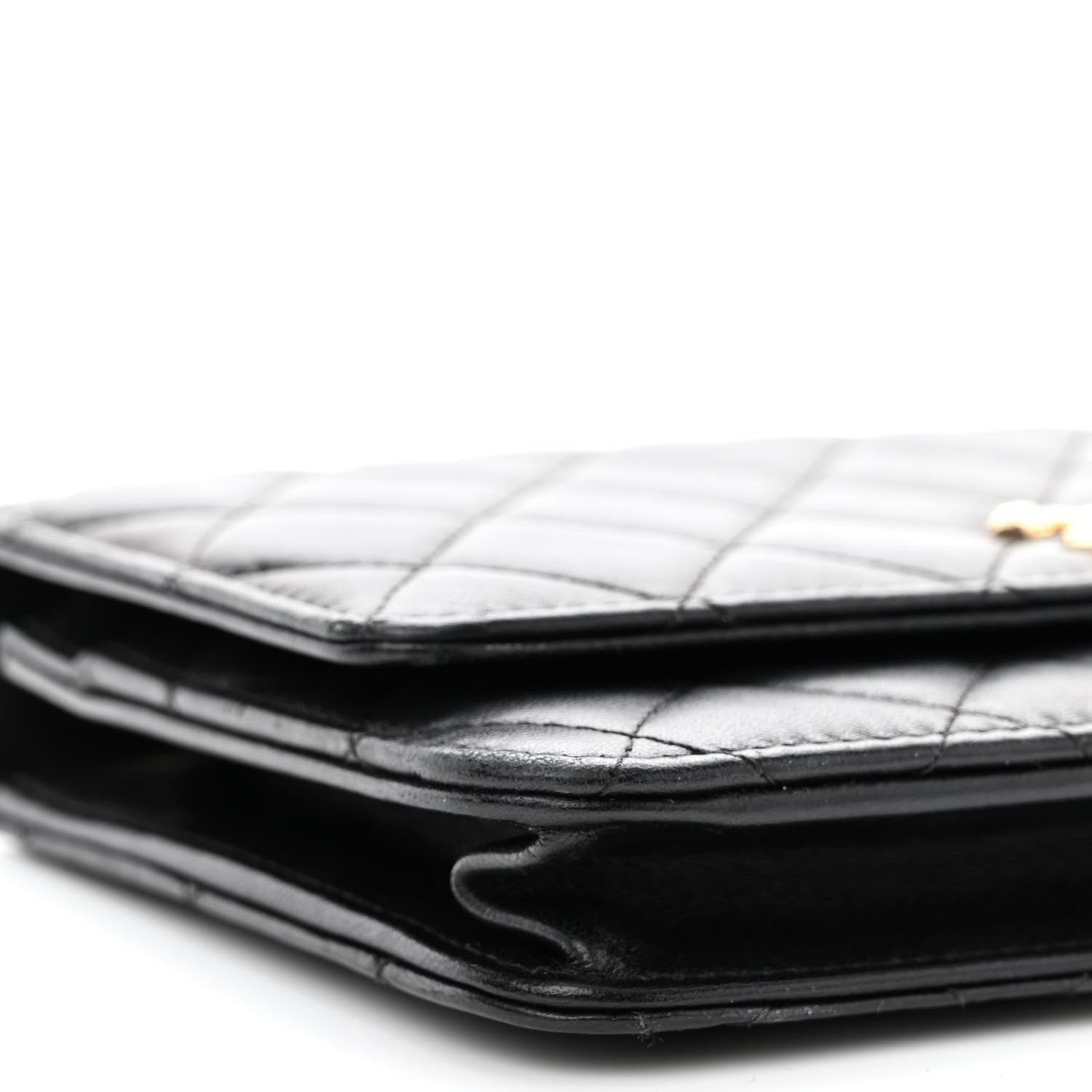 Chanel Lambskin Quilted Trendy CC Wallet On Chain WOC Black 10 of 14