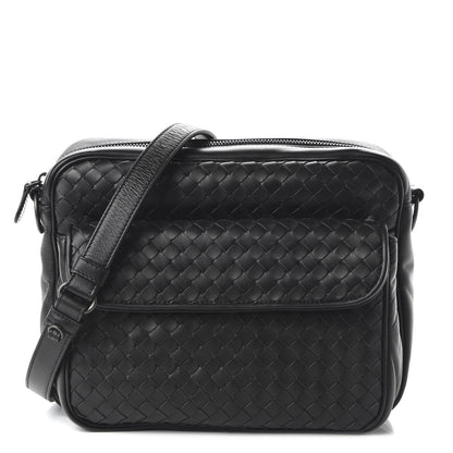 Bottega Veneta Nappa Intrecciato Messenger Bag Black 1 of 9