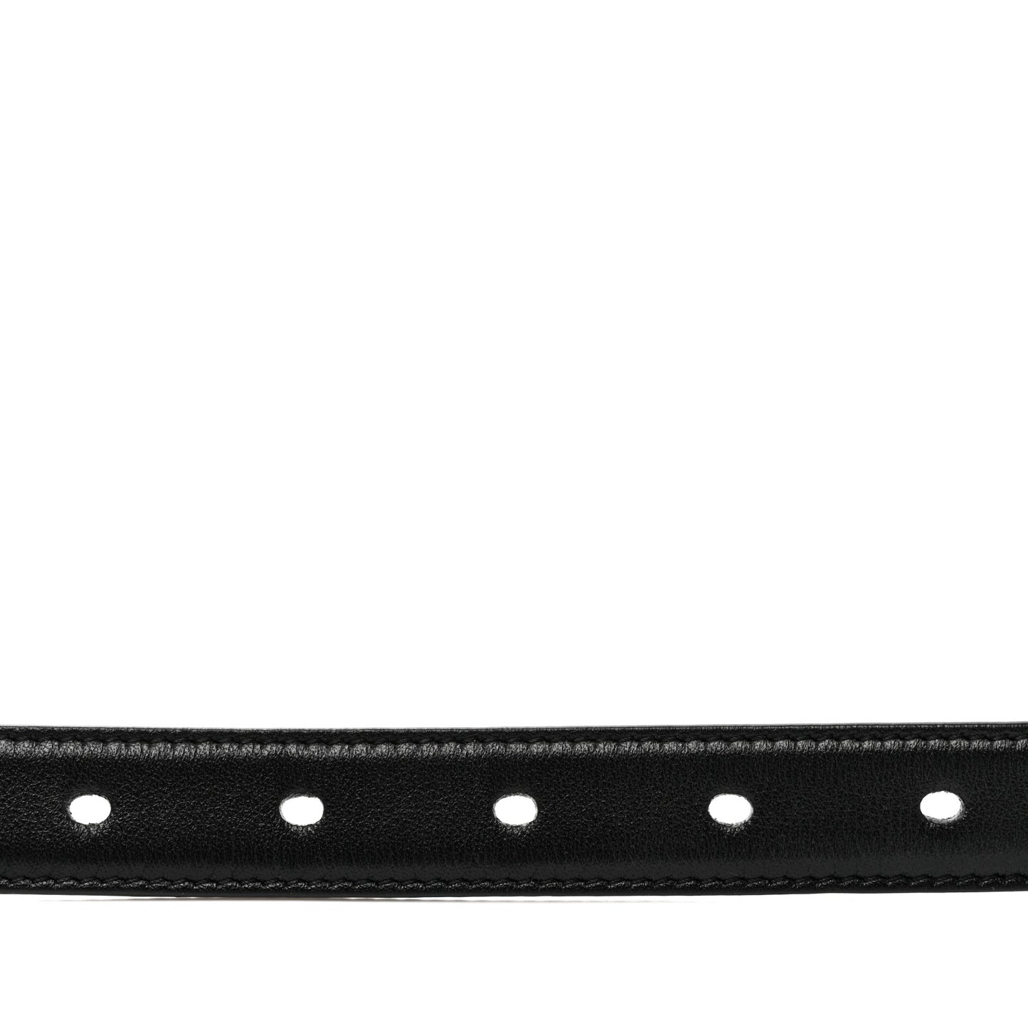 Calfskin Monogram Narrow Square Buckle Belt 75 30 Black