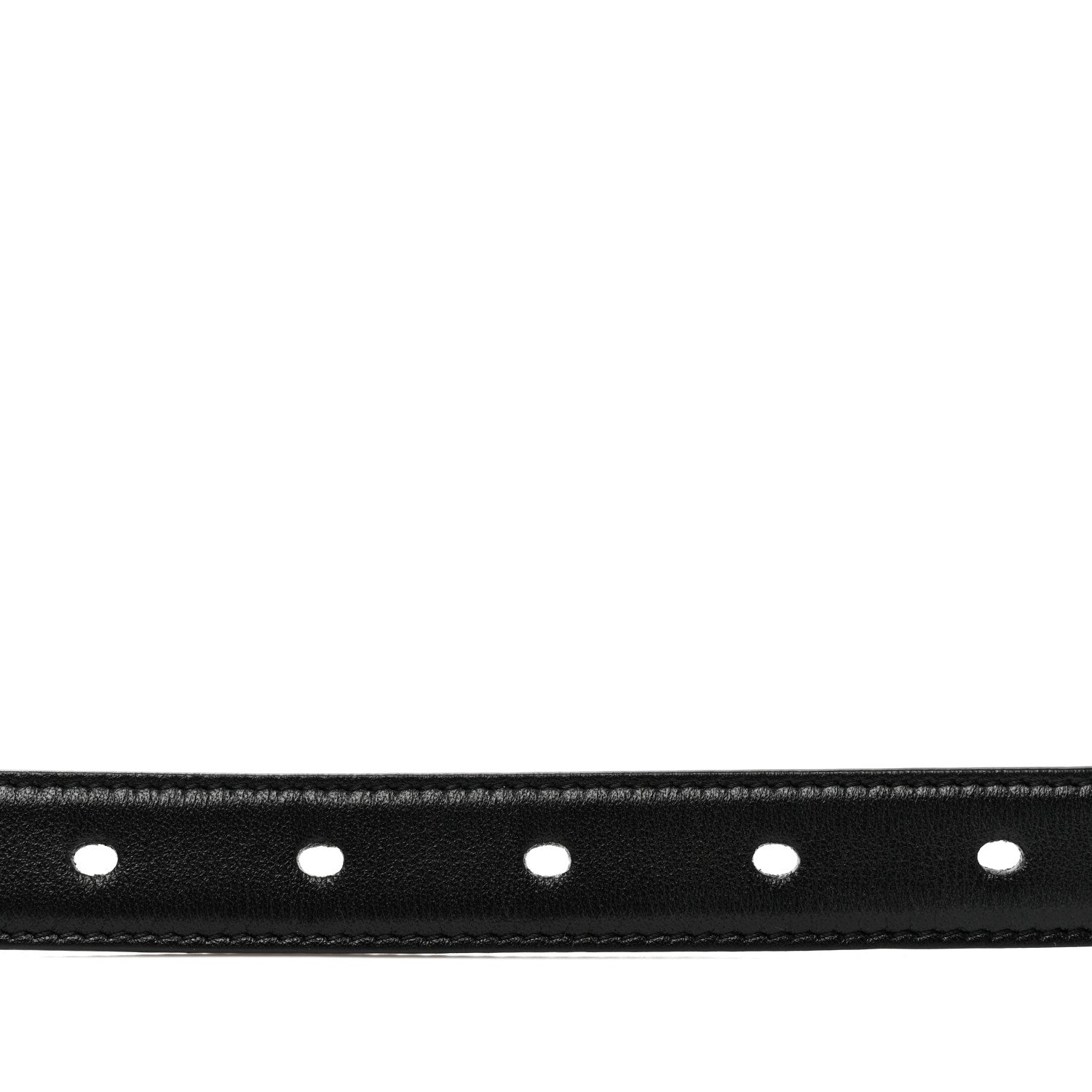 Saint Laurent Calfskin Monogram Narrow Square Buckle Belt 75 30 Black 3 of 7