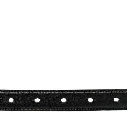 Saint Laurent Calfskin Monogram Narrow Square Buckle Belt 75 30 Black 3 of 7