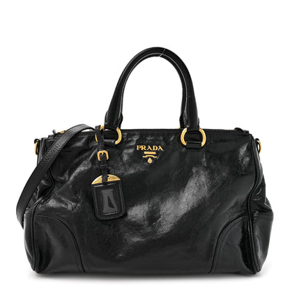 Prada Vitello Shine Shopping Satchel Black 1 of 18