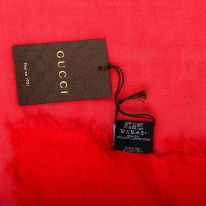 Gucci Modal Cotton Summer GGWeb Shawl Flame 5 of 8