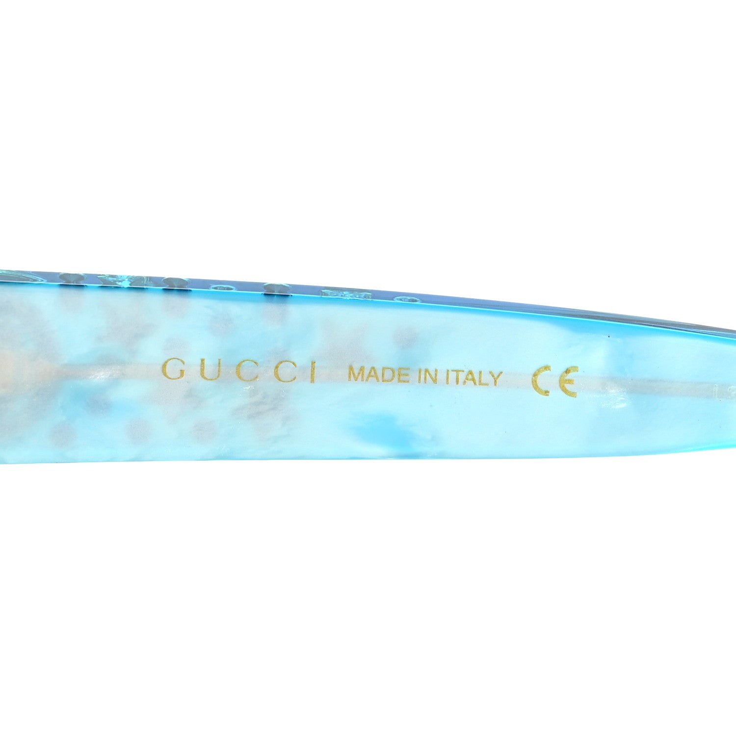 Gucci Acetate Crystal Oversize Star Sunglasses GG0116S Blue 5 of 7