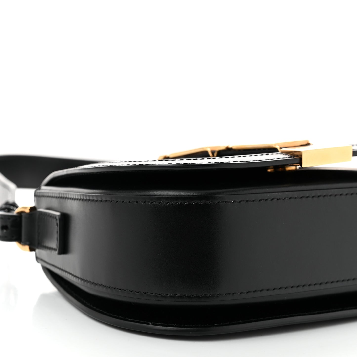 Calfskin Small Greca Goddess Shoulder Bag Black