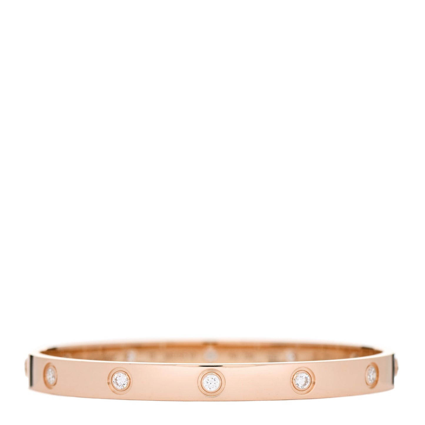 18K Pink Gold 10 Diamond LOVE Bracelet 18