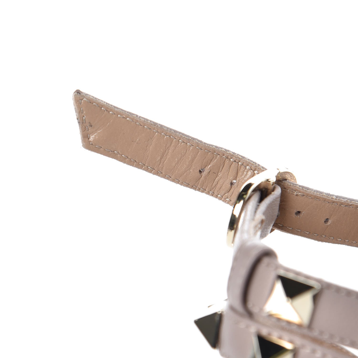 Valentino Garavani Patent Rockstud Ankle Strap Pumps 35 Grey Poudre 6 of 10