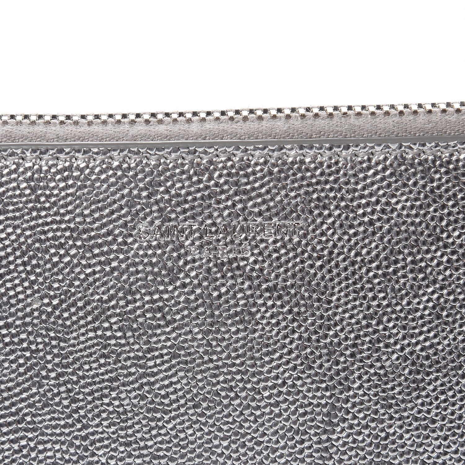 Saint Laurent Metallic Grain de Poudre Mini Tablet Holder Argento 8 of 8