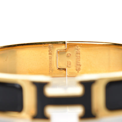 Hermes Enamel Narrow Clic Clac H Bracelet PM Black 4 of 6