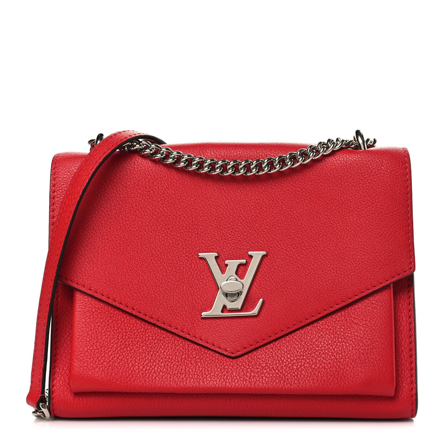 Soft Calfskin Mylockme Chain Bag BB Rubis