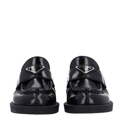 Prada Spazzolato Triangle 40mm Loafer Mules 35 Black 3 of 10