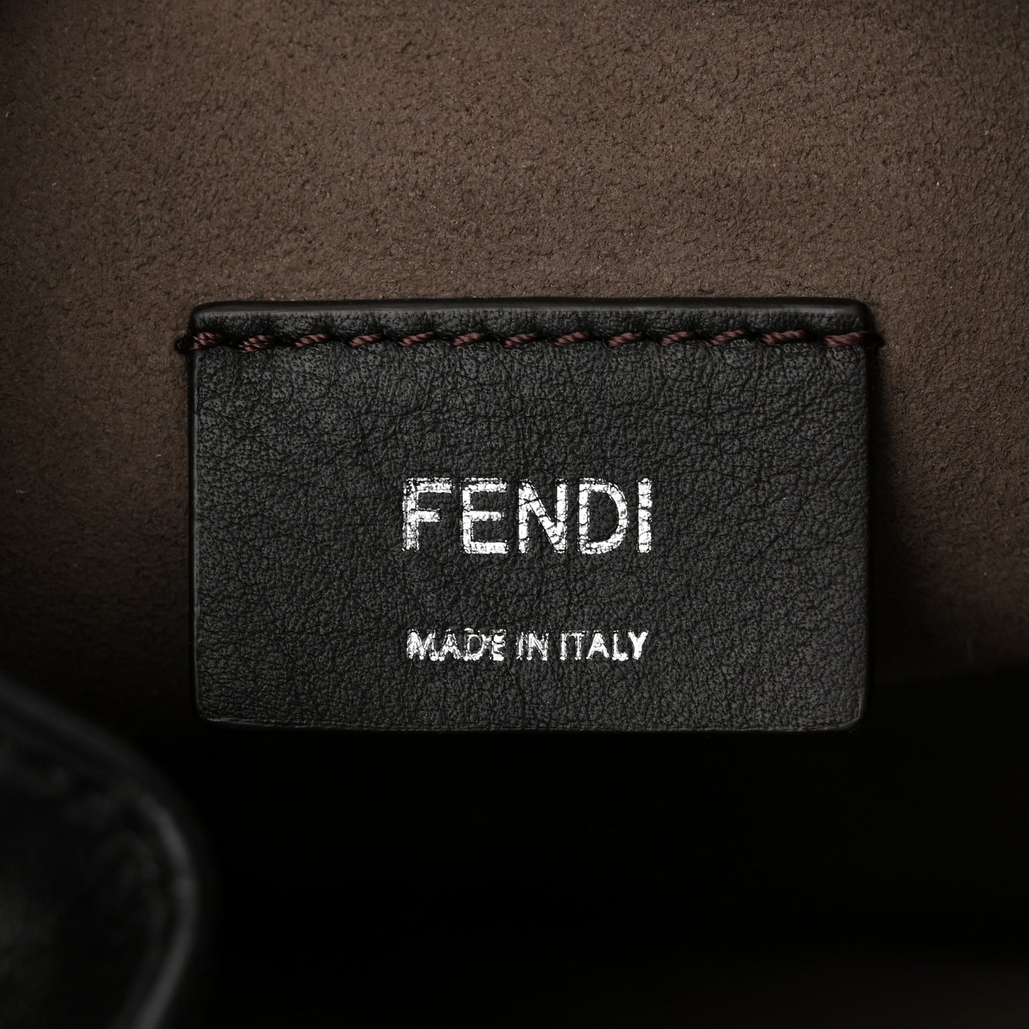 Vitello Liberty Pearl F is Fendi Mini Mon Tresor Bucket Bag Black