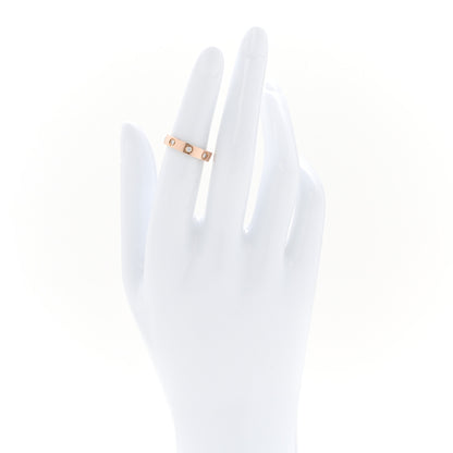 Cartier 18K Pink Gold 8 Diamond 4mm LOVE Wedding Band Ring 50 5.25 2 of 4