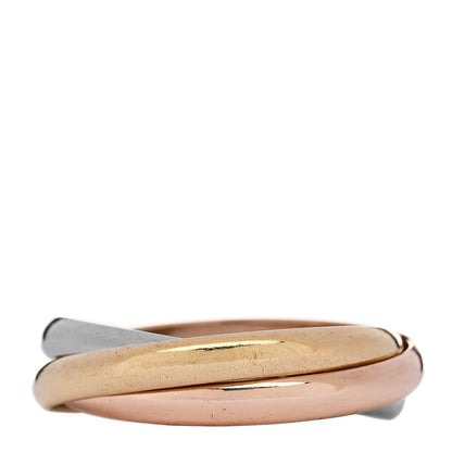 Cartier 18K Pink Yellow White Gold Small Trinity Ring 56 7.5 3 of 5