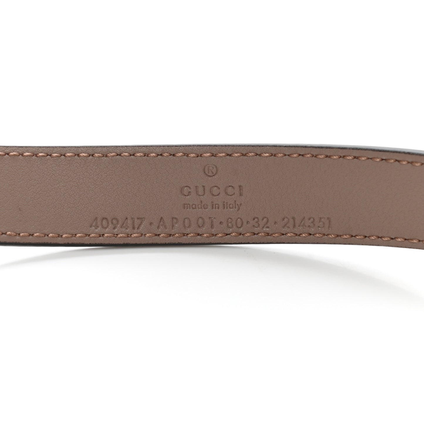 Calfskin Double G 20mm Belt 80 32 Porcelain Rose