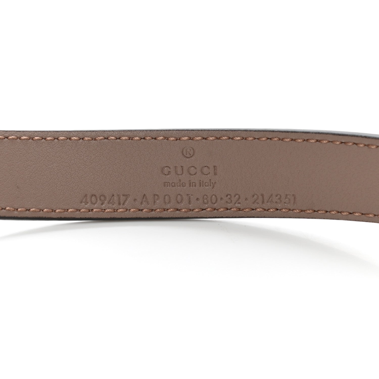 Gucci Calfskin Double G 20mm Belt 80 32 Porcelain Rose 3 of 6