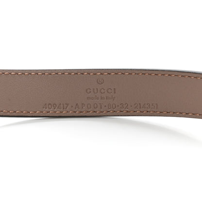 Gucci Calfskin Double G 20mm Belt 80 32 Porcelain Rose 3 of 6