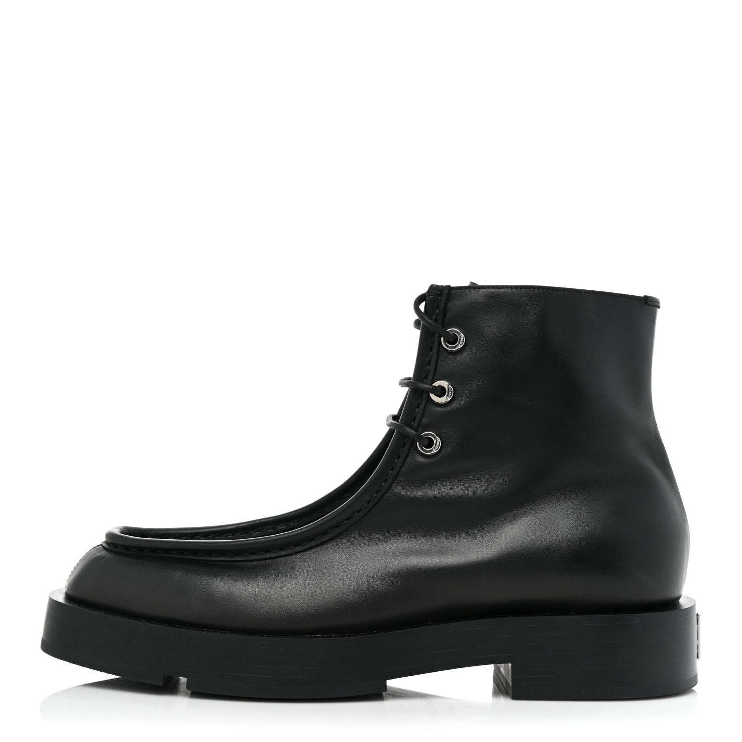 Givenchy Box Calfskin Squared Laced Up Ankle Boots 40 Black 1 of 12