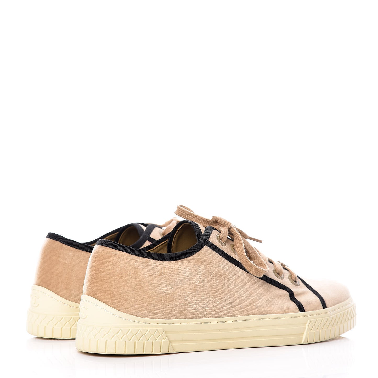 Crepe Suede Lace Up Espadrilles 38 Beige