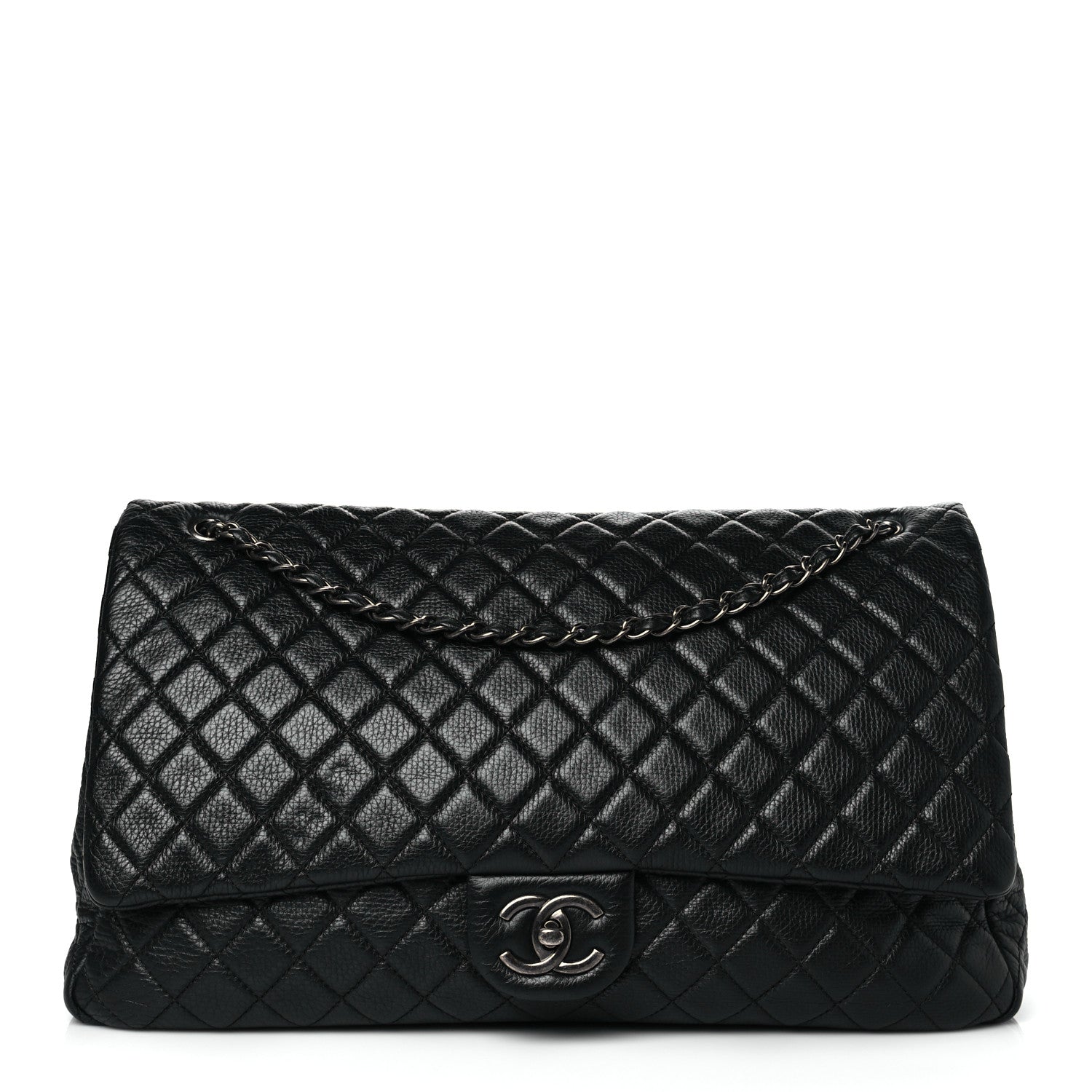 Chanel Calfskin Quilted XXL Travel Flap Bag Black 1 of 11