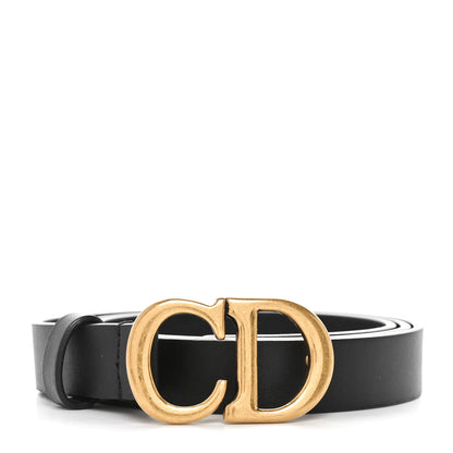 Christian Dior Calfskin Saddle Belt 80 32 Black 1 of 5