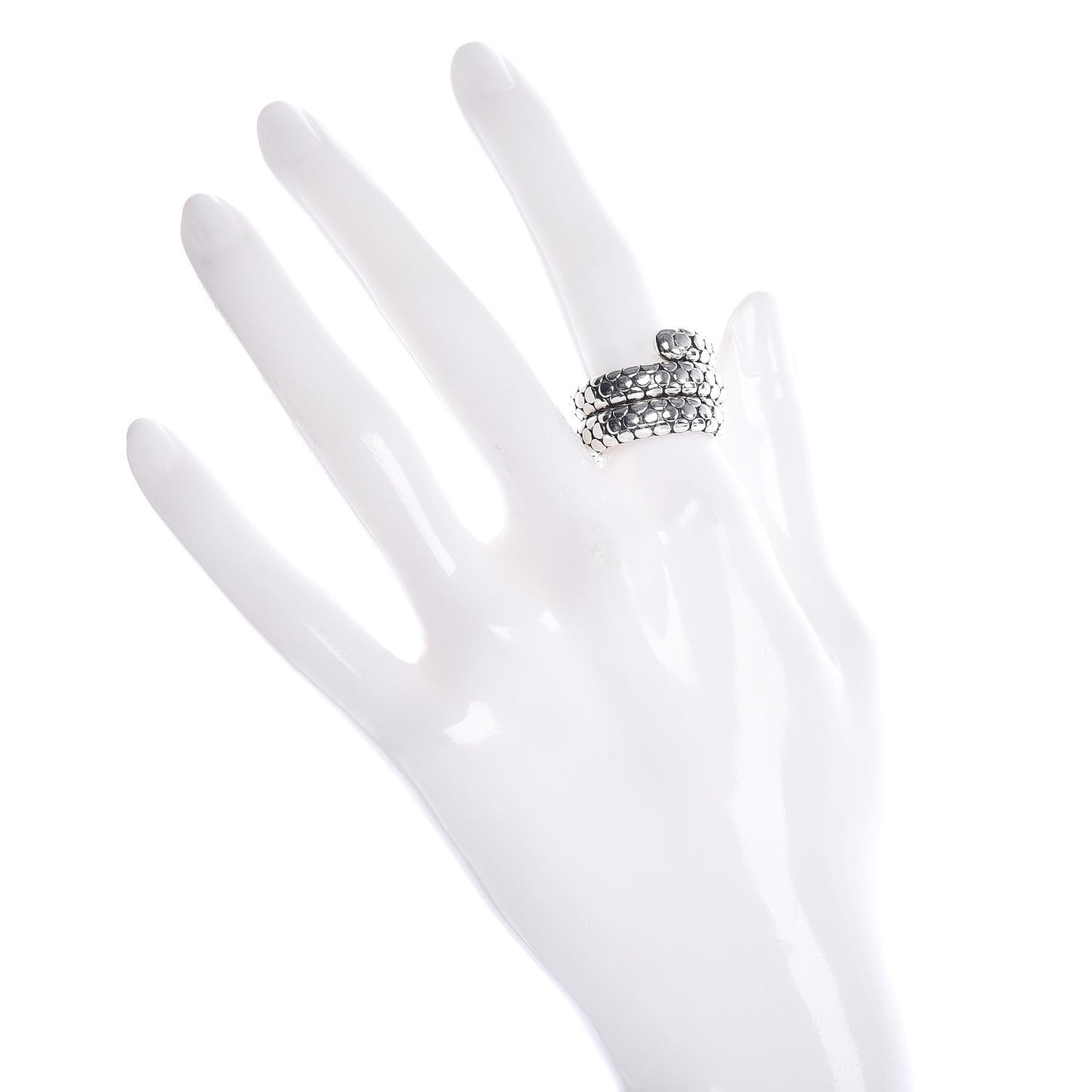 Sterling Silver Dot Double Coil Ring 55 7.25