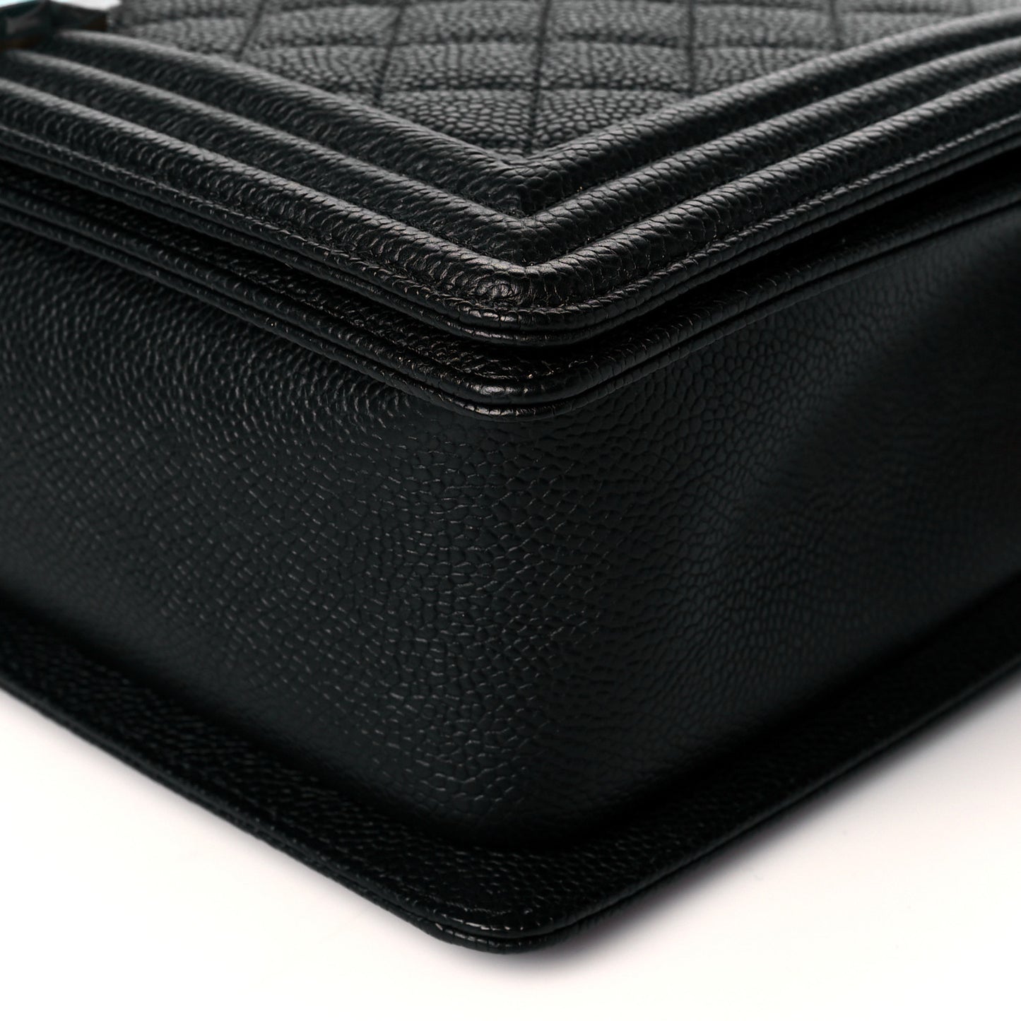Calfskin Quilted New Medium Boy Flap Black