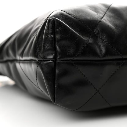 Chanel Shiny Calfskin Quilted Small Chanel 22 Black 10 of 11