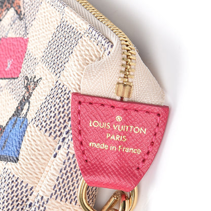 Louis Vuitton Damier Azur 2017 Christmas Animation Mini Pochette Accessories 6 of 8