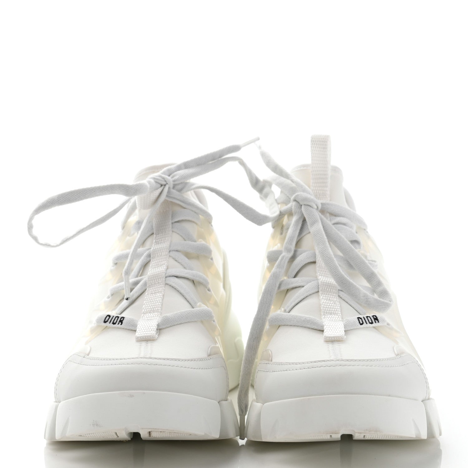 Christian Dior Technical Fabric Rubber Womens D-Connect Sneakers 38.5 White 2 of 11